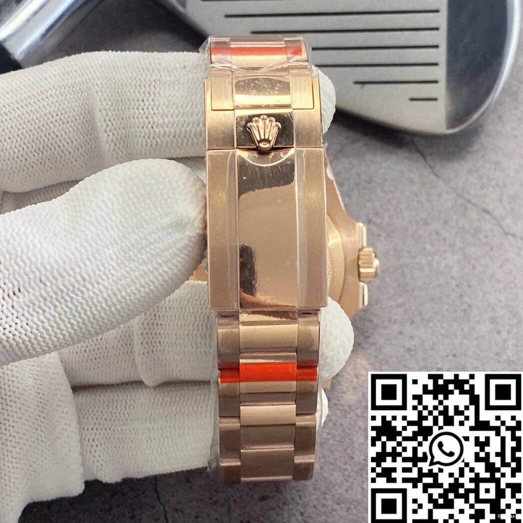 126715CHNR-0001 Dial GMT GM Gold Black Factory Master II Rose Rolex 1006